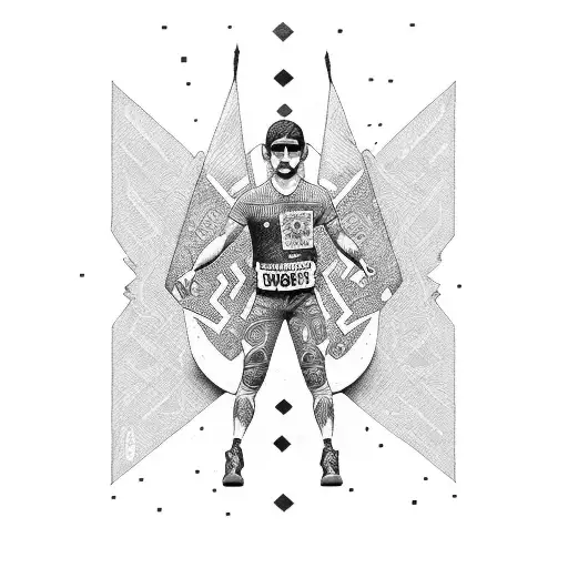 Runner With Mexican Flag