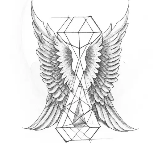 A Heavenly Hourglass With Angel Wings