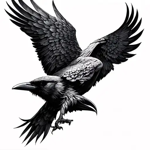 Odin Ravens Dotwork