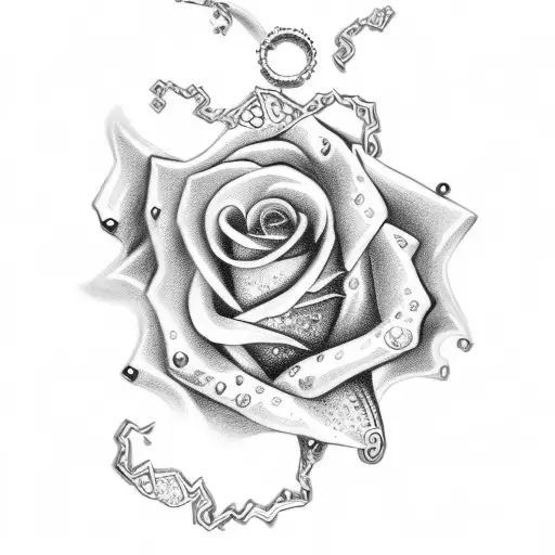 Rose With Diamond Chain