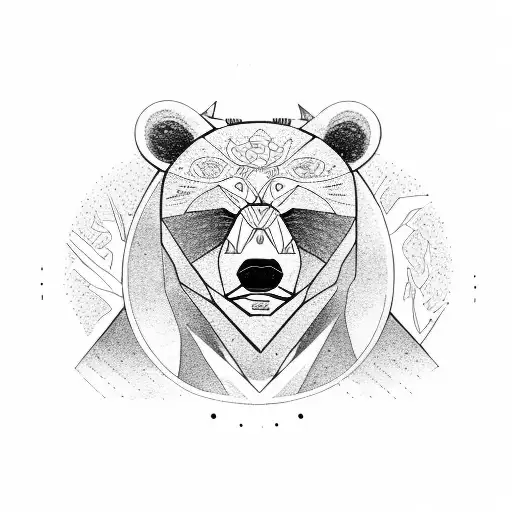 Aggresive Bear In The Woods