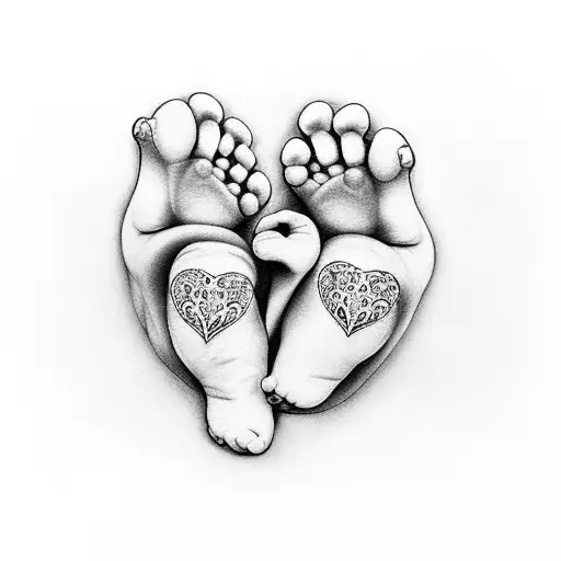 Heart Beat With Baby Feets