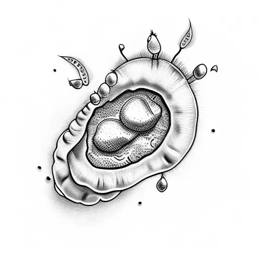 A Detailed Illustration Of A Pea Pod With Each Pea Representing A Different Passion Or Interest Tattoo