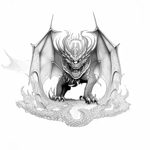 Occidental Dragon Full Body Looking Dangerous