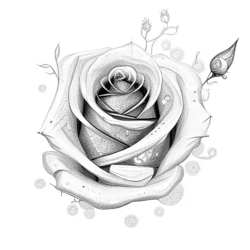 A Rose With Barber Wire As Stem