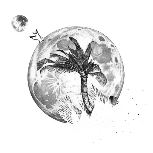 Moon Sleeve Palm Tree