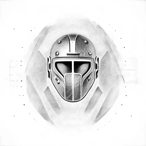 Spartan Helmet With An Olive Circle