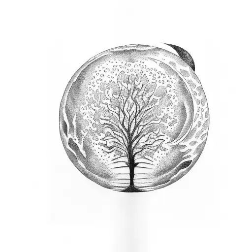 Moon And Tree Of Life