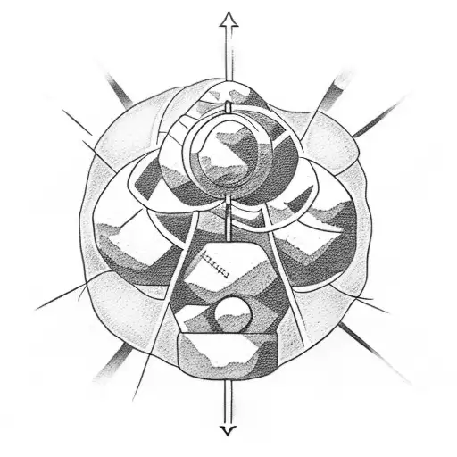 A Dotwork Tattoo Of A Strong Atlas Holding The World As A Dumbbell