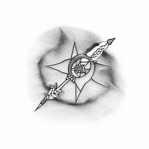 Greek Mythology Tattoos Minimalist Arrow