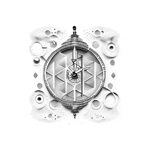 A Person In A Sand Clock Suffocating