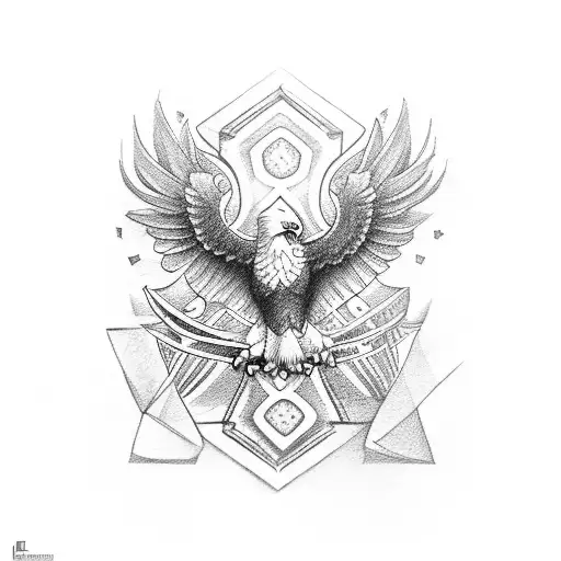 A Deck Of Cards Forming The Shape Of An Eagle