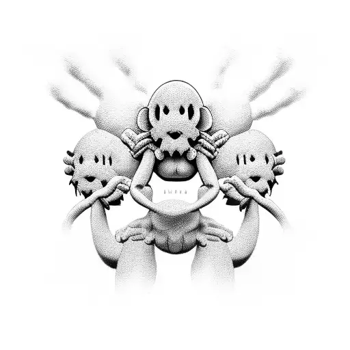 See No Evil Speak No Evil Hear No Evil With Kaws Dolls