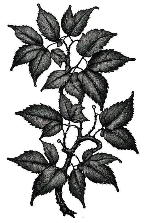 Vine With Small Leaves Intertwined