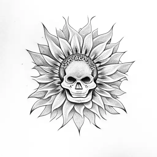 Sunflower Skull