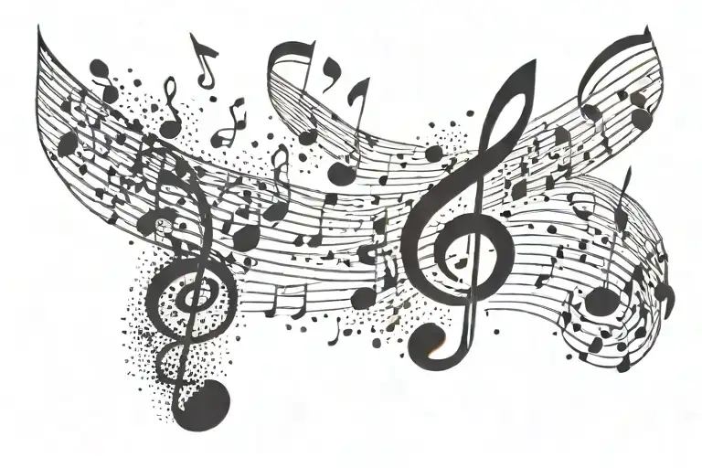 Music Notes Floating