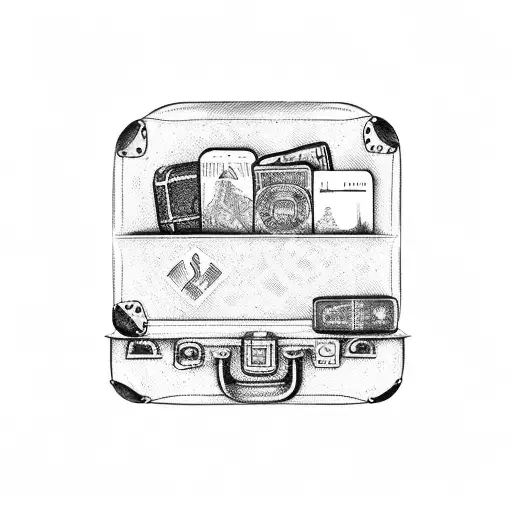 A Vintage Suitcase With Passport Stamps From Different Countries