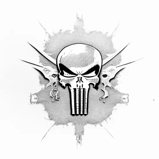 Punisher Skull Combined With The Motorhead Logo