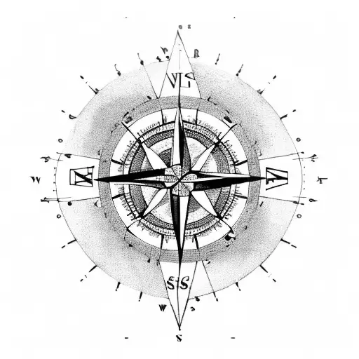A Compass With Binary Code Directions