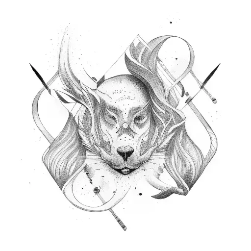 Nordic Sleeve Tattoo Involving The Name Nora