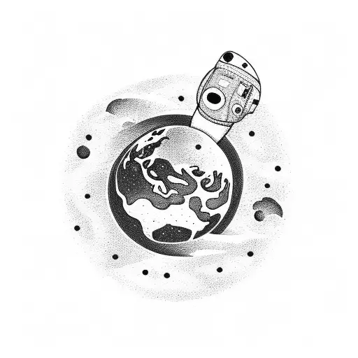 Astronaut Looking At Earth