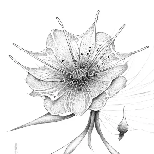 Spider Lily Flower With Tears