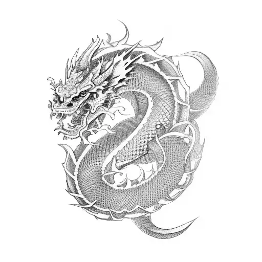 Japanese Dragon Samurai