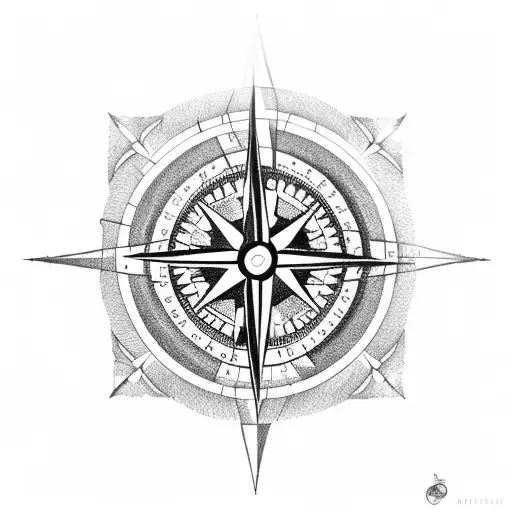 A Compass Surrounded By Various Hiking And Camping Gear