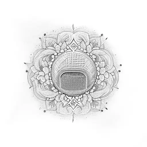 A Microphone Surrounded By Intricate Floral Patterns