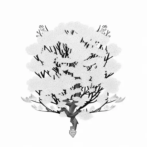 Cherry Blossom With Japanese Samurai