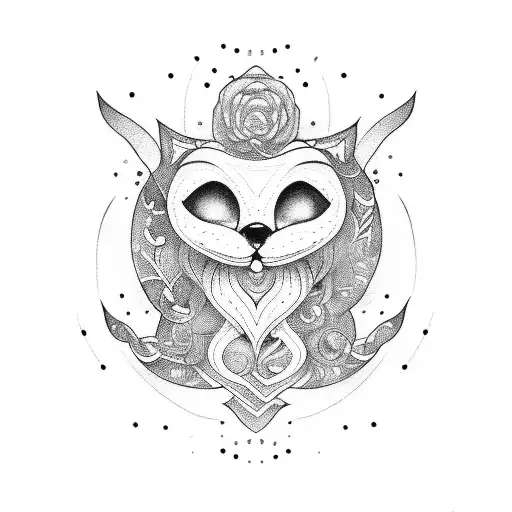 A Minimalist Tattoo Of Yemaya In Fine Line Style