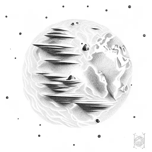 A Planet With A Dock Extending Into Space