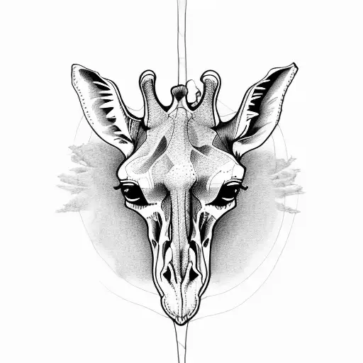 Giraffe Skull Symbolizing The Evolution Of Species