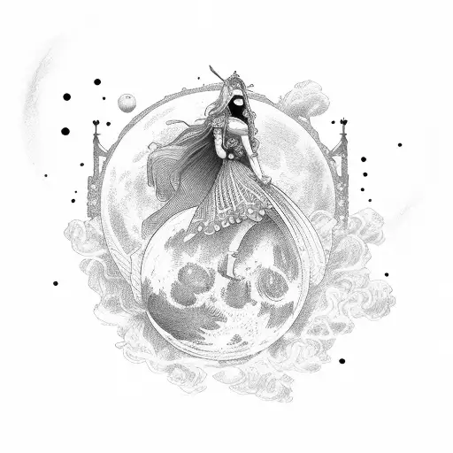 Virgo Maiden On Moon