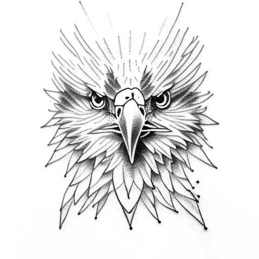 Small Eagle Tattoo With Nature