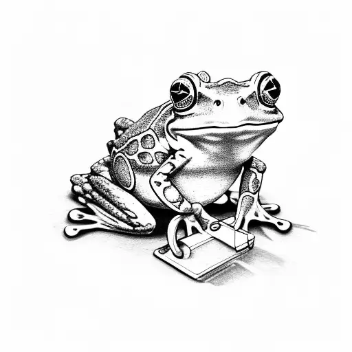 Frog Holding A Camera