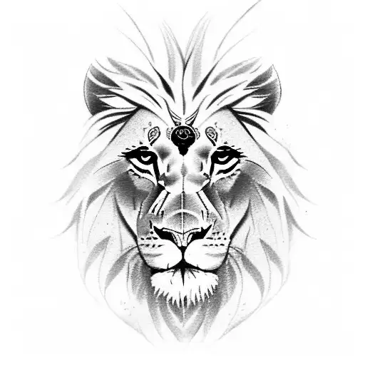 A Majestic Lion With A Sharingan Eye As Its Mane