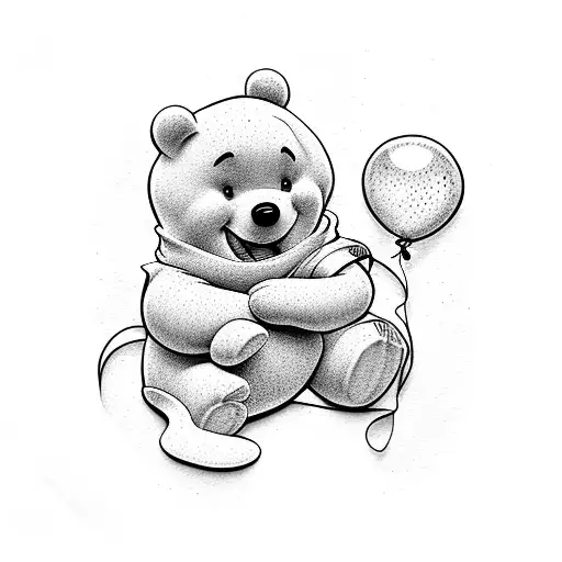 Pooh Bear With Balloons
