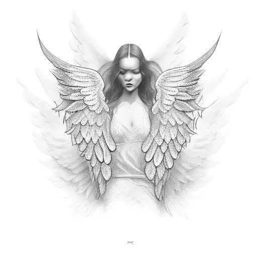 Angel Wings Close And Open