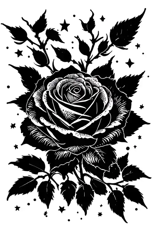 Rose With Stars