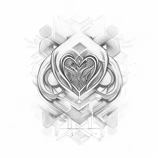 Teared Heart With The Word Hichem In It