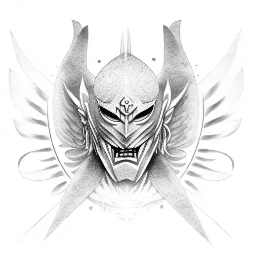 Angel Behind Oni Mask