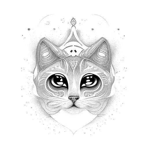 Appa Like A Ghost Cat Tattoo