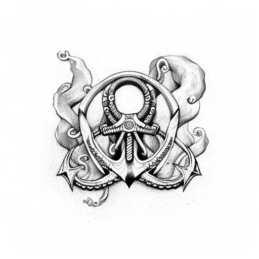 Anchor With Octupus