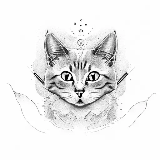 Cat With Banana Tattoo