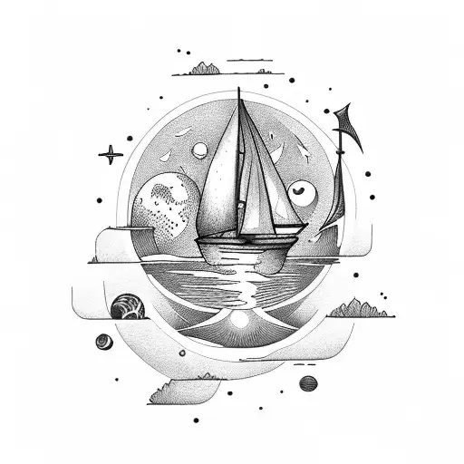Planet With Sailboat