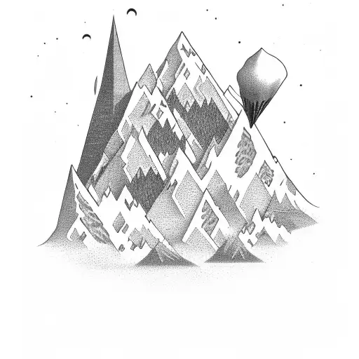 A Majestic Mountain Range With A Pulsating Beat Emanating From It