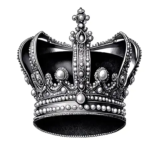 Crown With Ornaments And Pearls