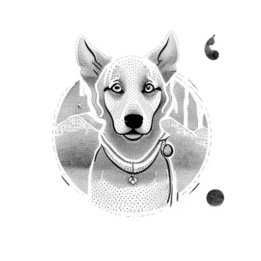 A Silhouette Of A Person Walking Their Dog In A Serene Outdoor Setting