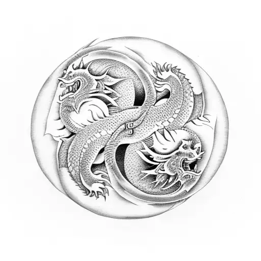Dragon And Tiger Yin Yang
